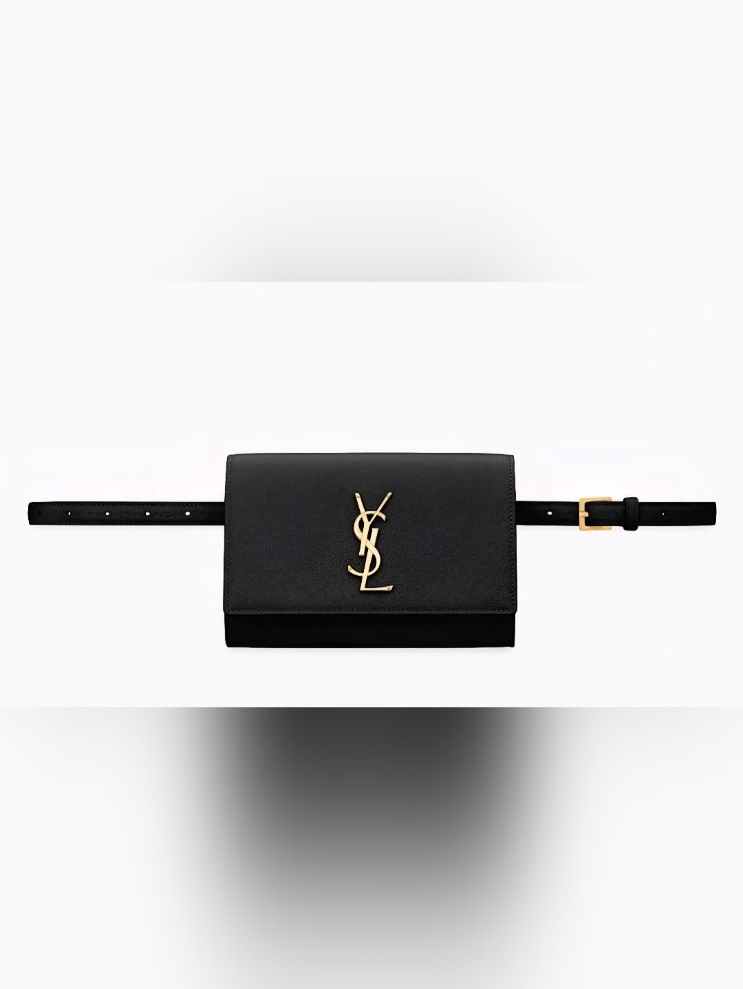 Saint Laurent Ysl Black Leather Marsupio Kate Belt Bag With Gold Hardware